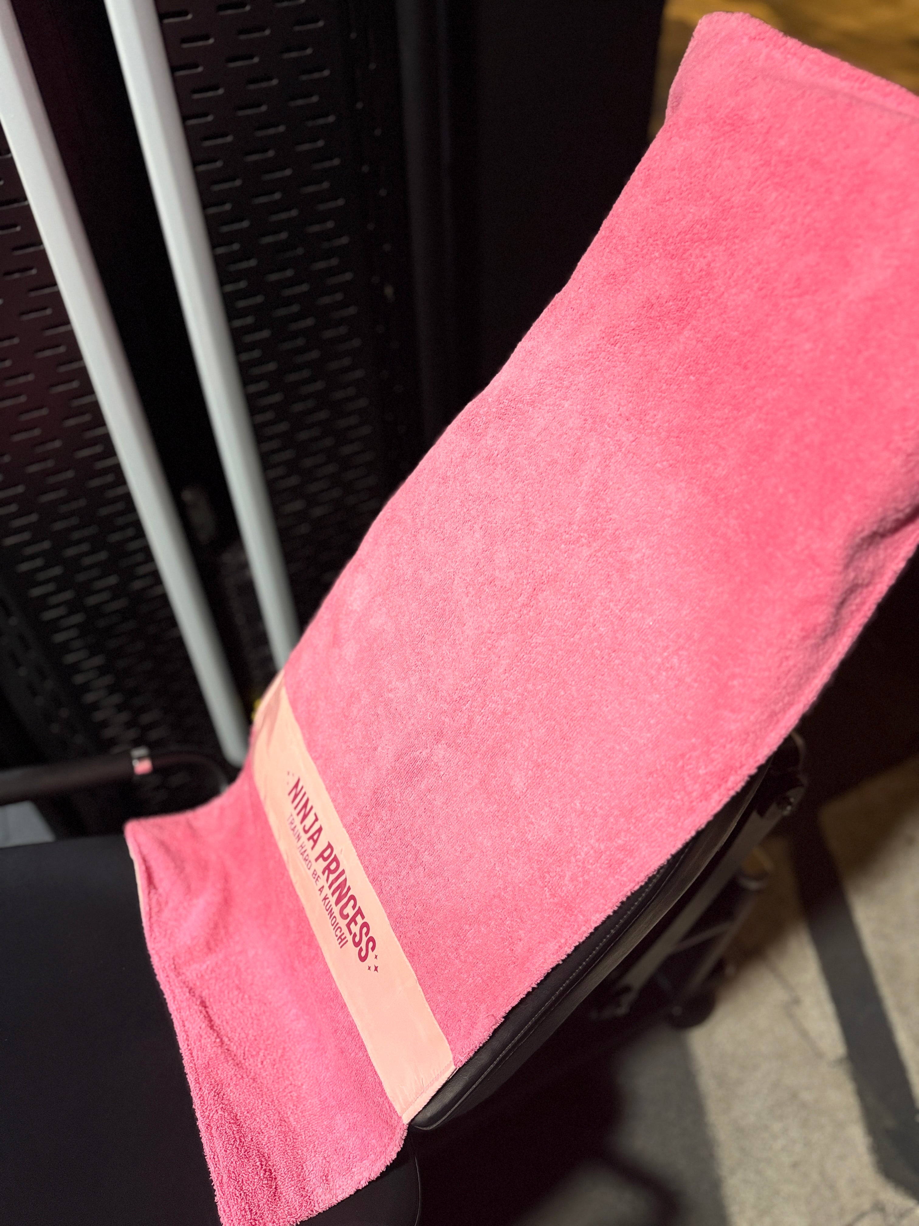 Antibacterial Gym Towel:           Pink - Ninja Princess