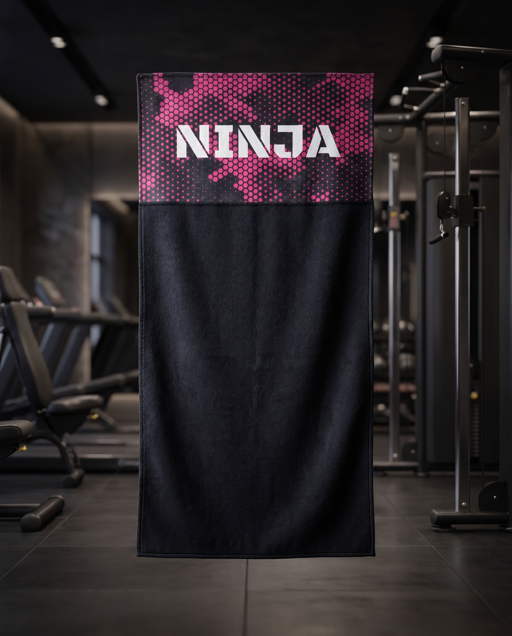 Ninja Antibacterial Microfiber Gym Towel – Ninja Pink