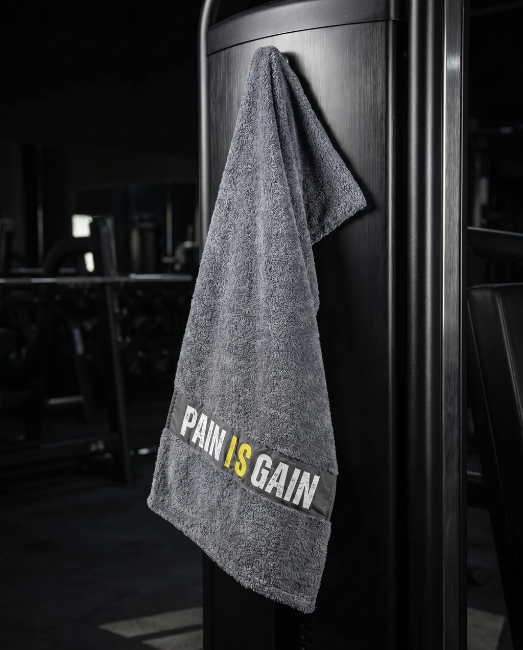 Ninja Antibacterial Gym Towel – Pain is Gain (Gray)