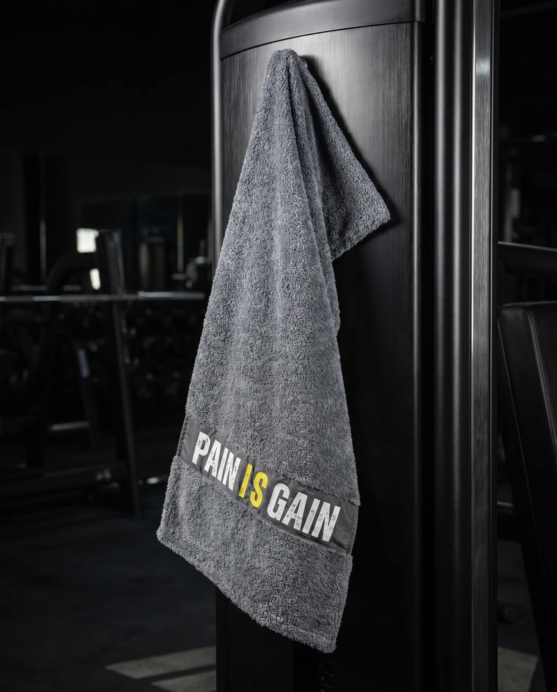 Ninja Antibacterial Gym Towel – Pain is Gain (Gray)