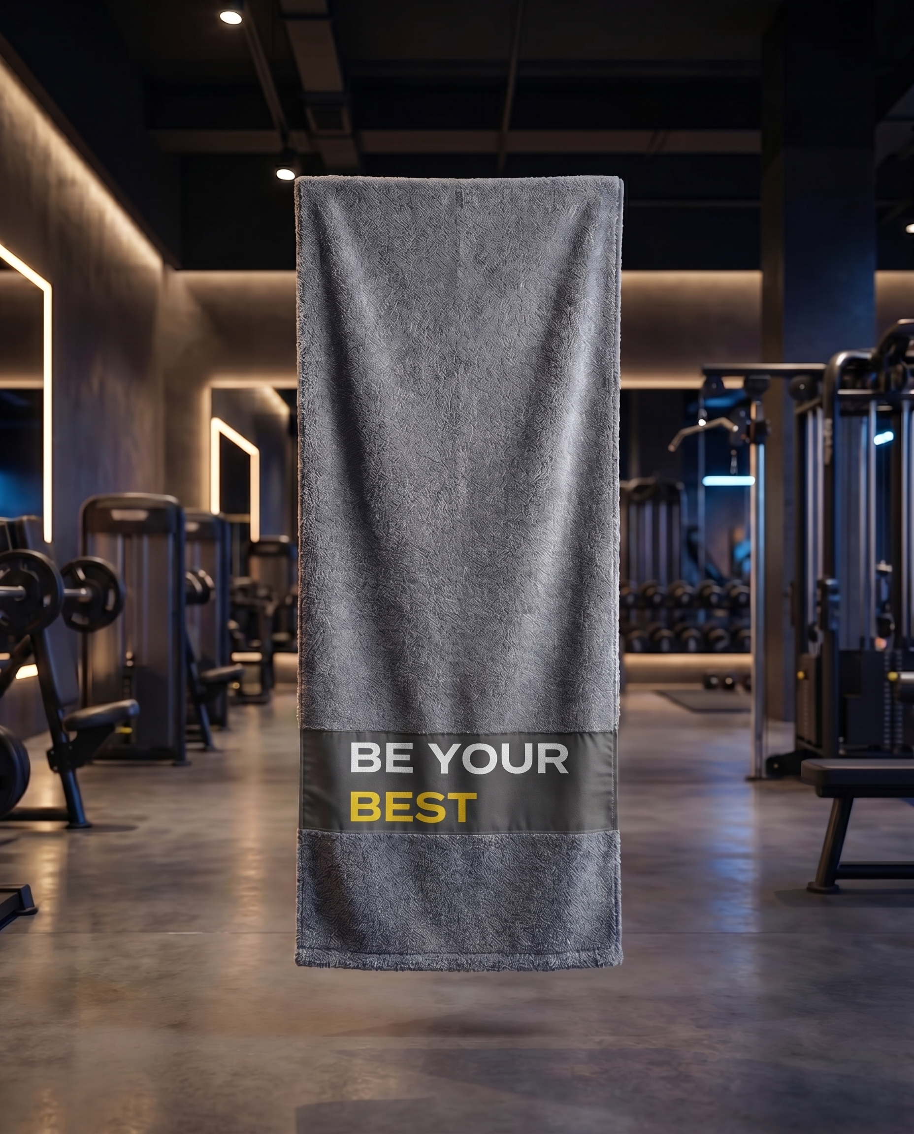 Ninja Antibacterial Gym Towel – Be Your Best (Gray)