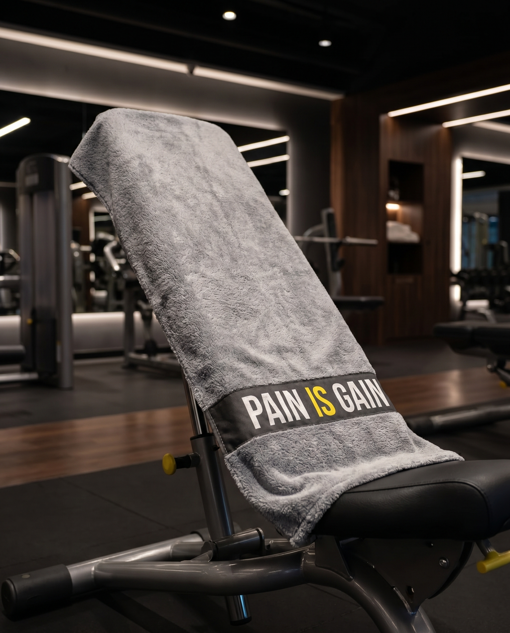 Ninja Antibacterial Gym Towel – Pain is Gain (Gray)