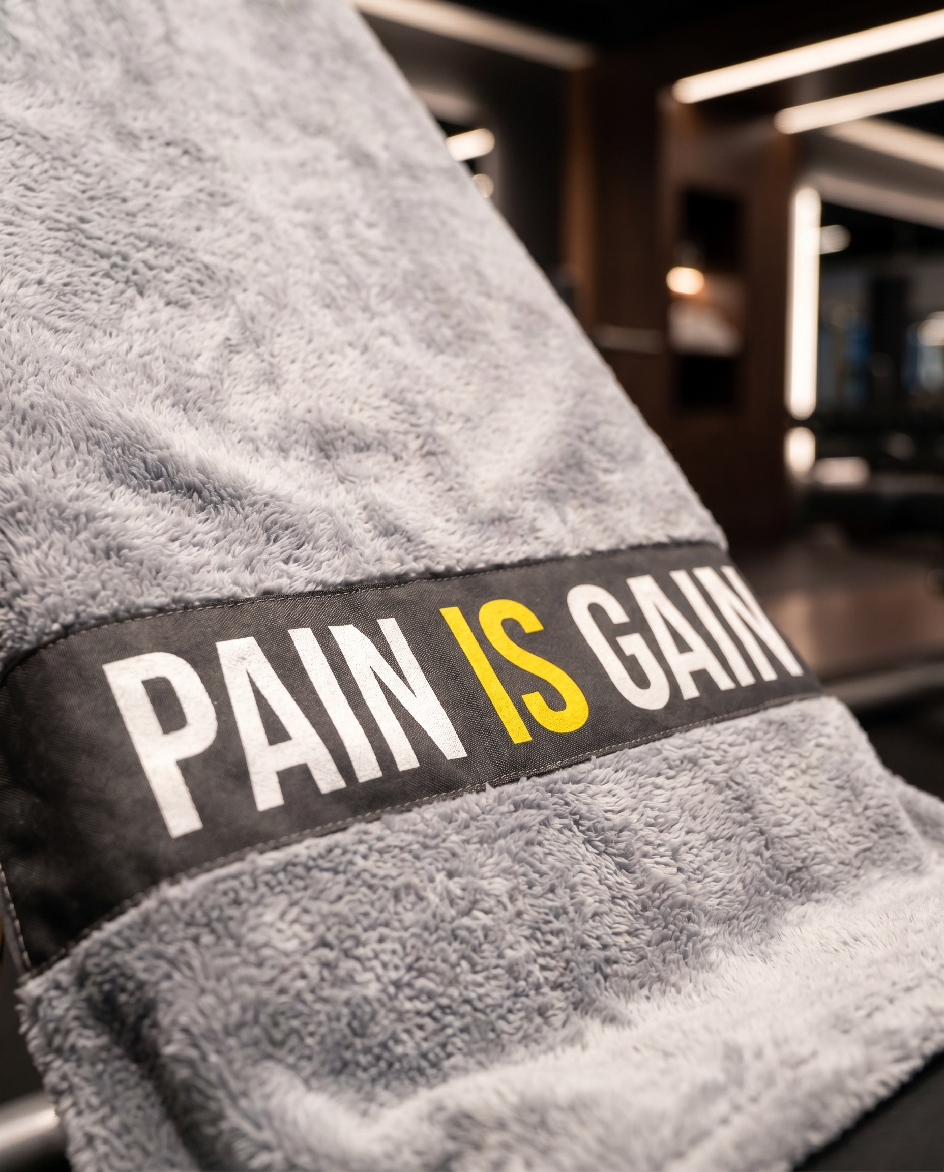 Ninja Antibacterial Gym Towel – Pain is Gain (Gray)