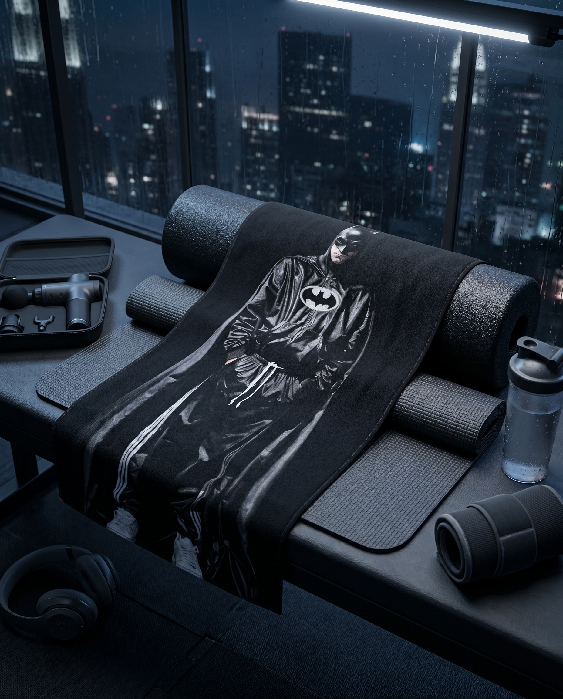 Ninja Antibacterial Microfiber Gym Towel – Batman Edition