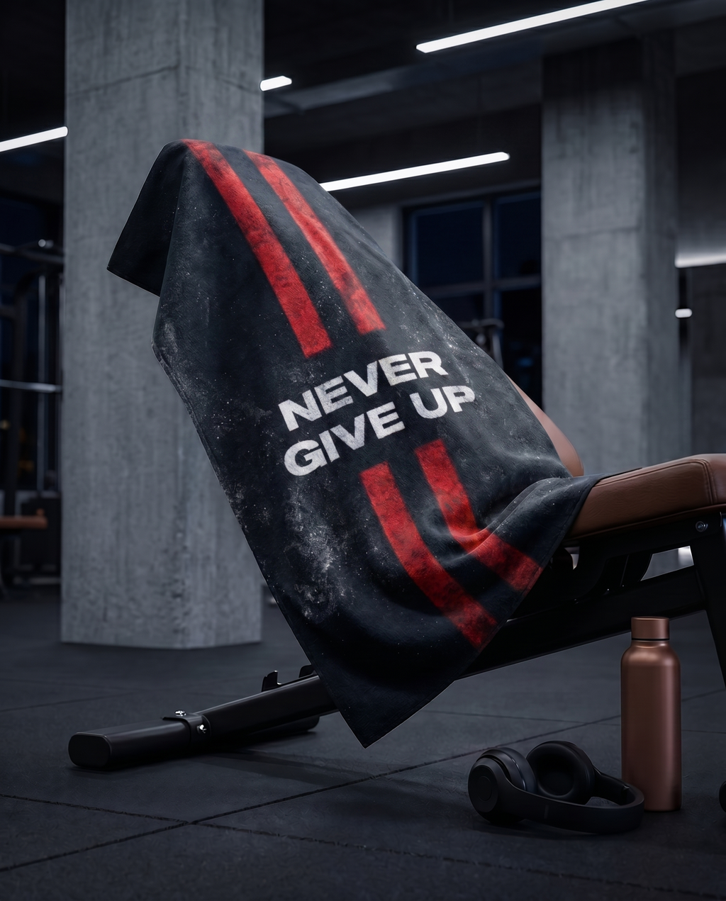 Ninja Antibacterial Microfiber Gym Towel – Never Give Up Core