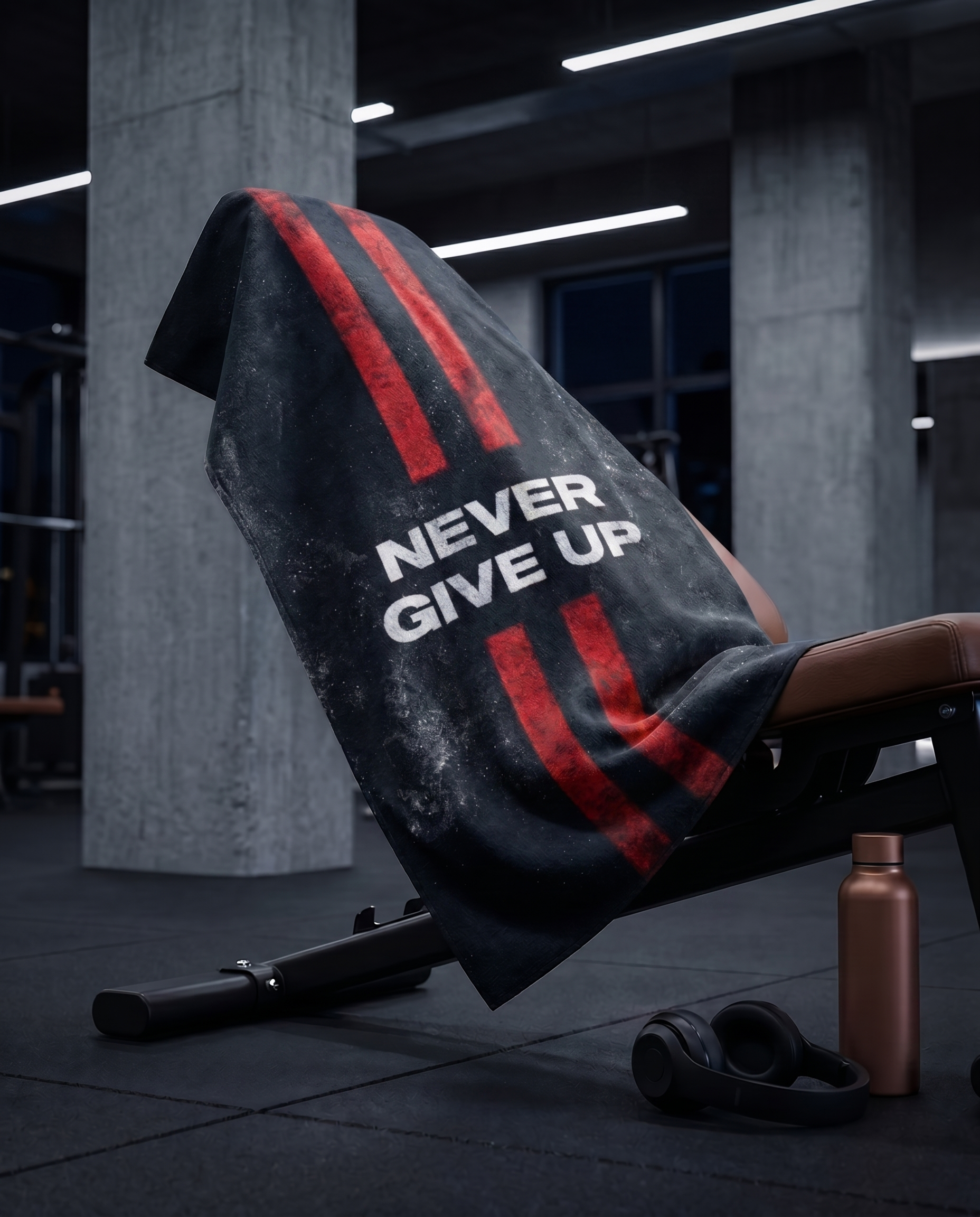 Ninja Antibacterial Microfiber Gym Towel – Never Give Up Core