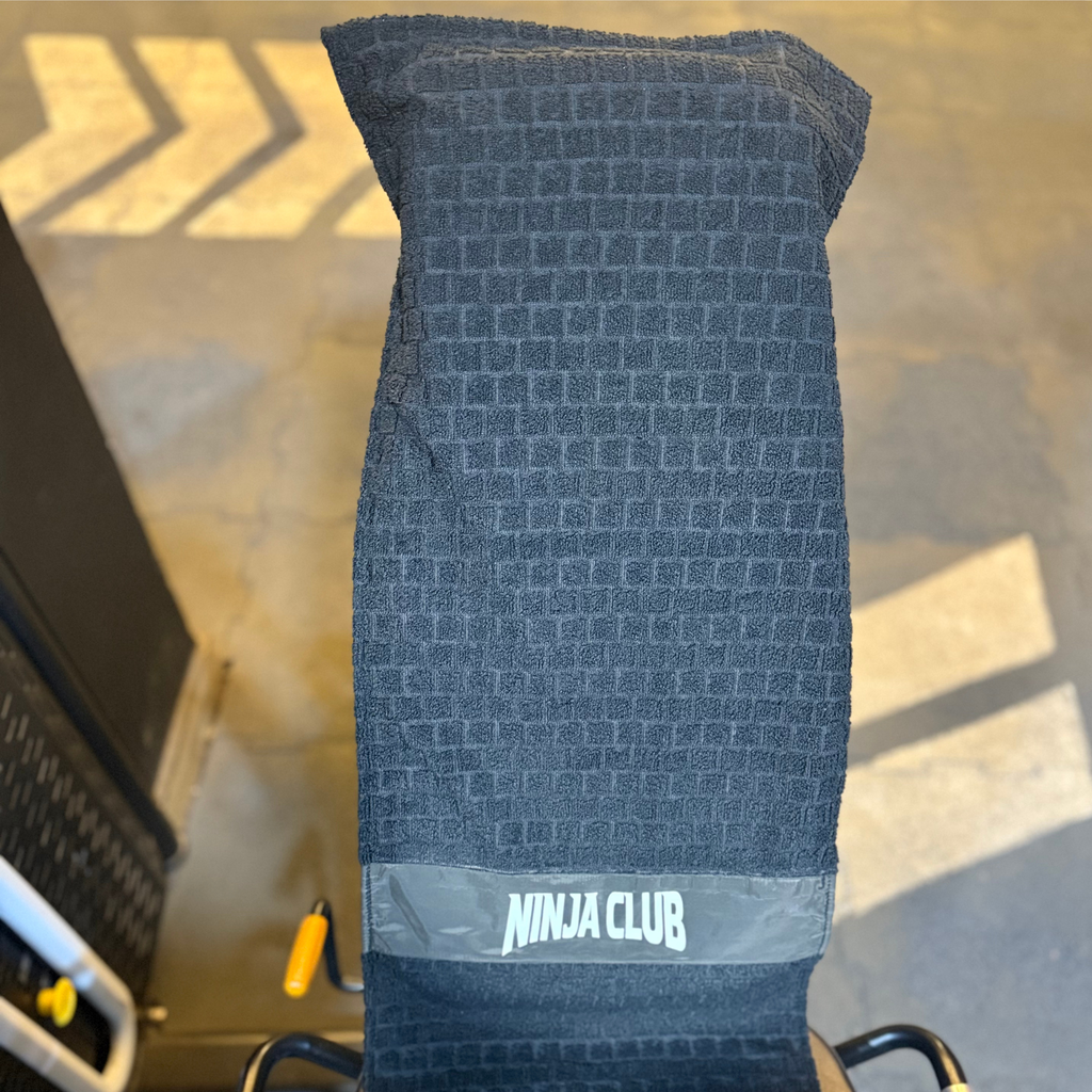 Antibacterial Gym Towel:         Black - Ninja Club