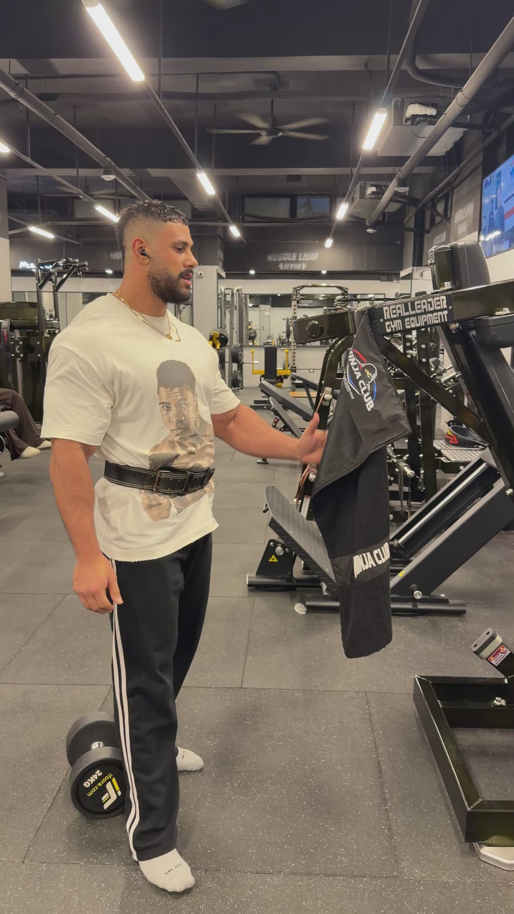 Antibacterial Gym Towel:         Black - Be Your Best